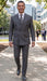 Statement Men's 2 Piece 100% Wool Modern Fit Pinstripe Suit - Double Breasted Jacket