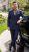 Statement Men's 2 Piece 100% Wool Modern Fit Pinstripe Suit - Double Breasted Jacket