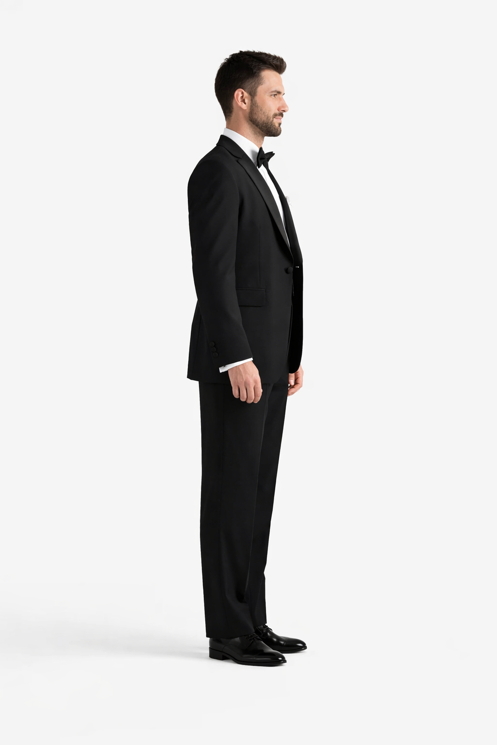 Gatsby Collection Tuxedos With Peaked Lapels Costumes Outfit Male Attire Flap Pockets And Patterned SB Vest - Image 3