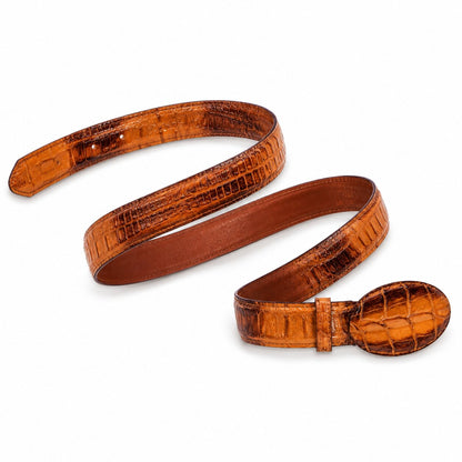 Men's Wild West Caiman Skin Cowboy Belt 2C110276