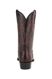 Mens King Exotic Ostrich Leg Boots Black Cherry (4980518)