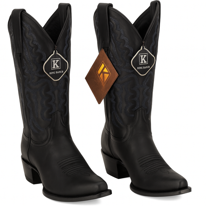 Genunie Stingray Mantarraya Skin King Exotic Boots Cowboy Style By Los Altos Boots Botas For Sale Snip Toe Western Cowboy Black Dress Cowboy Botas De Mantarraya - Mantarraya Boots Cheap Priced For Sale Online - Image 4
