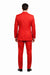 Gianni Mens Red Suit  not poly-rayon Suit 3 Button Super 120'S Extra Fine 2PC