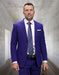 Statement Men's 2-Piece Big & Tall 100% Wool Fashion Suit – Layered Windowpane Pattern