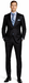 Giorgio Fiorelli Black and French Blue Two-Button Suit