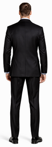 Giorgio Fiorelli Black and French Blue Two-Button Suit