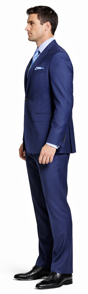 Giorgio Fiorelli Black and French Blue Two-Button Suit - Image 4