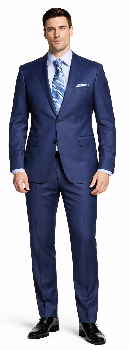 Giorgio Fiorelli Black and French Blue Two-Button Suit - Image 2