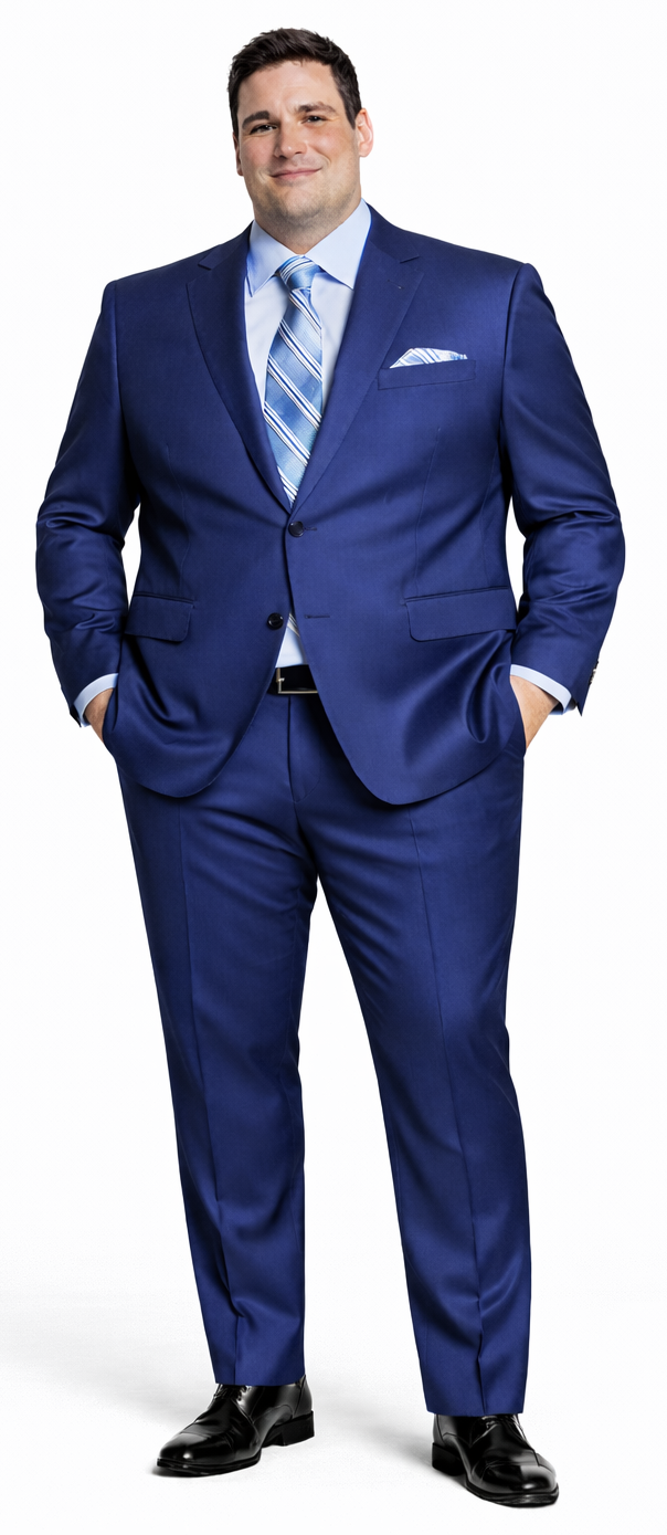 Giorgio Fiorelli Black and French Blue Two-Button Suit - Image 6