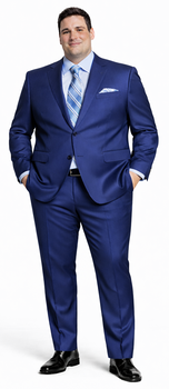 Giorgio Fiorelli Black and French Blue Two-Button Suit - Image 6
