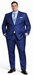 Giorgio Fiorelli Black and French Blue Two-Button Suit