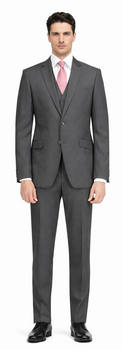Giorgio Fiorelli Charcoal, Gray, and Light Gray Two-Button Suit - Image 3