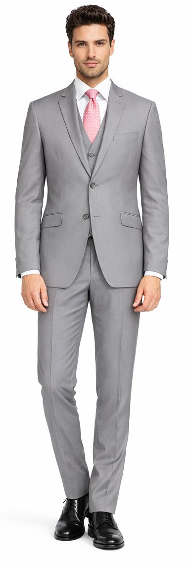 Giorgio Fiorelli Charcoal, Gray, and Light Gray Two-Button Suit - Image 5