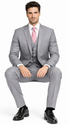 Giorgio Fiorelli Charcoal, Gray, and Light Gray Two-Button Suit - Image 6