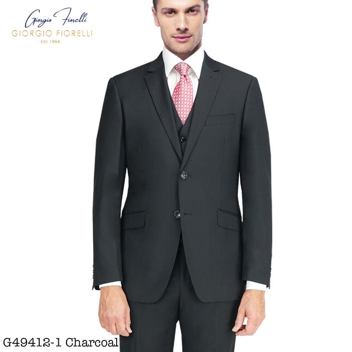 Giorgio Fiorelli Charcoal, Gray, and Light Gray Two-Button Suit