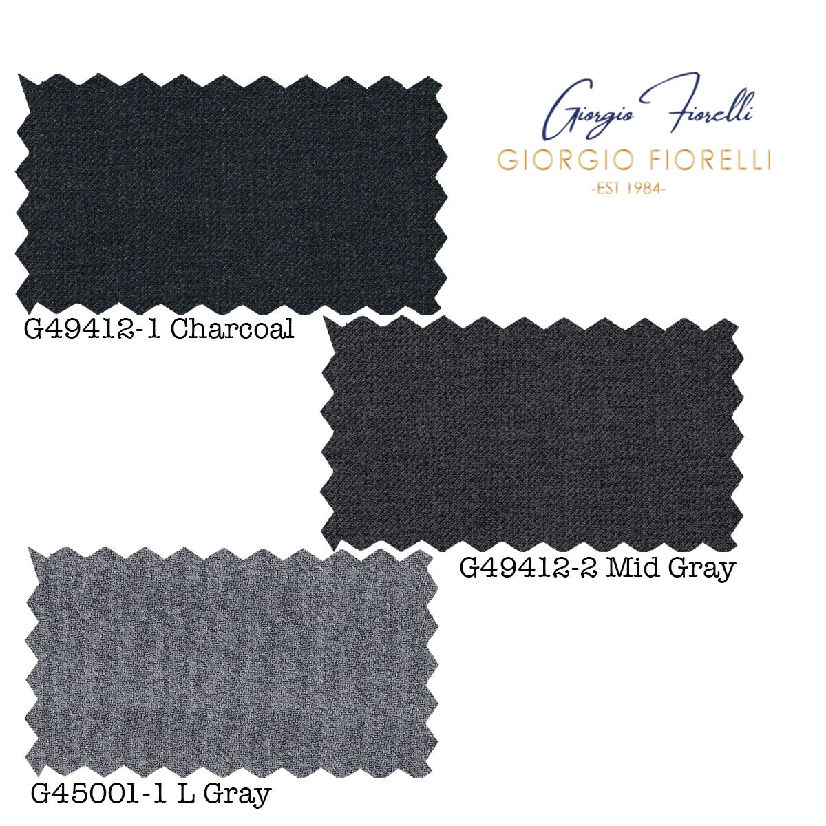 Giorgio Fiorelli Charcoal, Gray, and Light Gray Two-Button Suit - Image 11