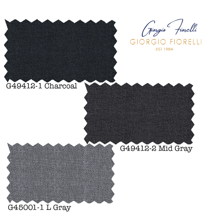 Giorgio Fiorelli Charcoal, Gray, and Light Gray Two-Button Suit