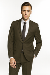 Giorgio Fiorelli Suit Men's Solid Olive Suit