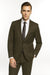 Giorgio Fiorelli Suit Men's Solid Olive Suit