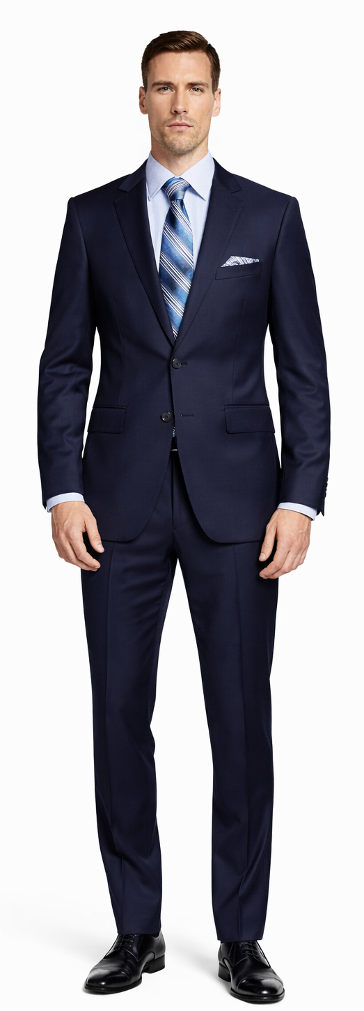 Giorgio Fiorelli Navy and Gray Two-Button Suit