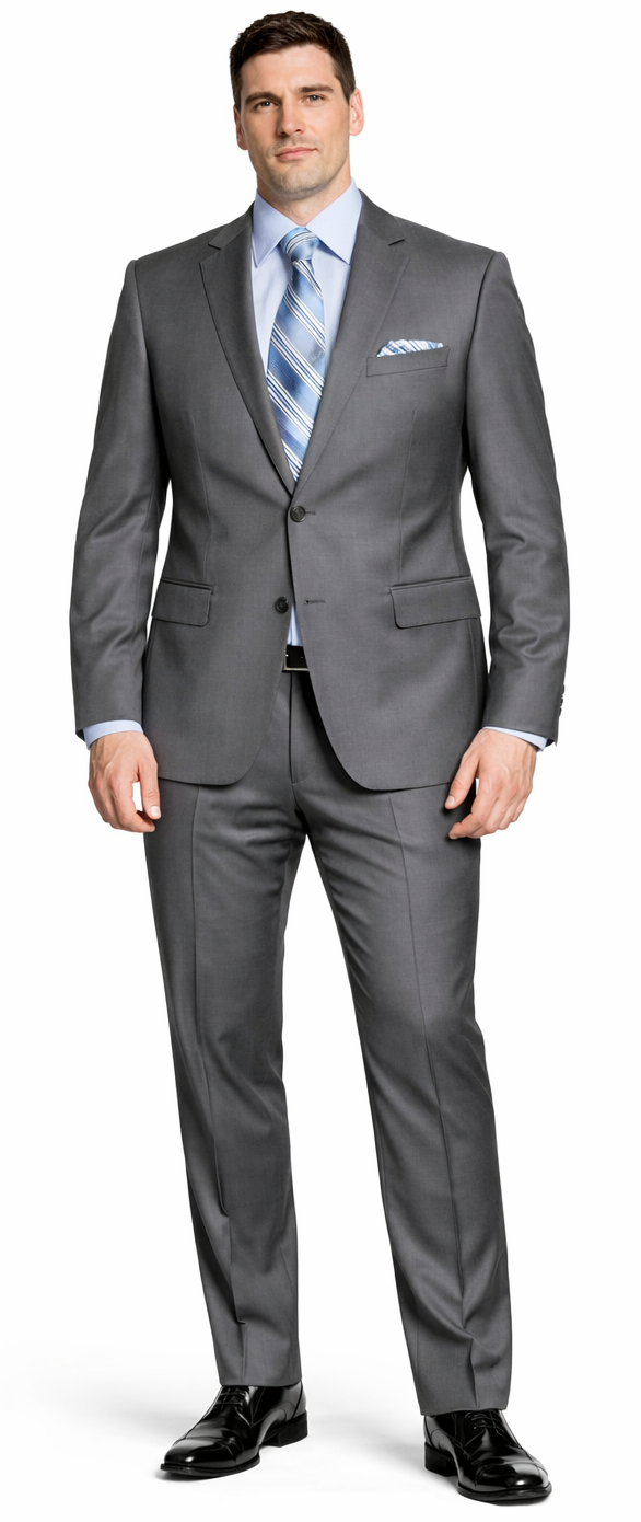 Giorgio Fiorelli Navy and Gray Two-Button Suit - Image 2