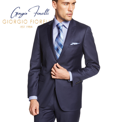 Giorgio Fiorelli Black and French Blue Two-Button Suit - Image 9