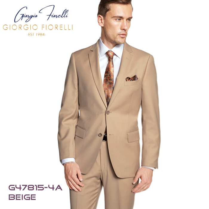 Giorgio Fiorelli Two-Button Suit in Burgundy, Camel, Beige - Image 11