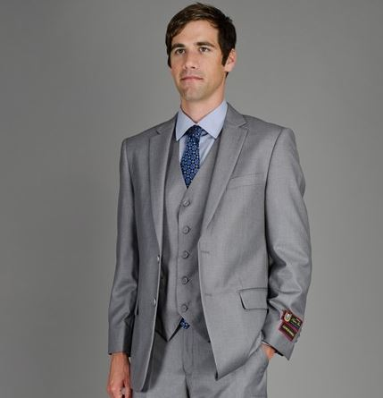 Giorgio Fiorelli Grey Two-Button Suit + Vest - Image 7