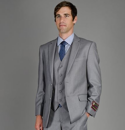 Giorgio Fiorelli Grey Two-Button Suit + Vest - Image 7