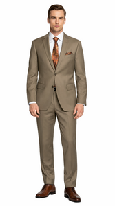 Giorgio Fiorelli Two-Button Suit in Burgundy, Camel, Beige - Image 2