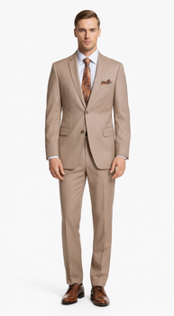 Giorgio Fiorelli Two-Button Suit in Burgundy, Camel, Beige - Image 3