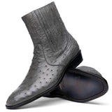 Marco Di Milano Giorgio Serpentine Gray Leather Luxury Shoe