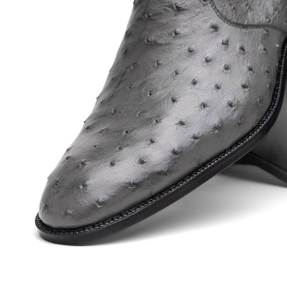 Marco Di Milano Giorgio Serpentine Gray Leather Luxury Shoe