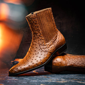 Marco Di Milano Giorgio Brandy Leather Luxury Shoe