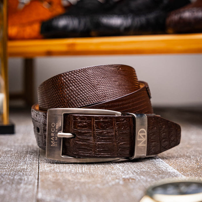 Marco Di Milano Giovanni Belt Brown Leather Loafer