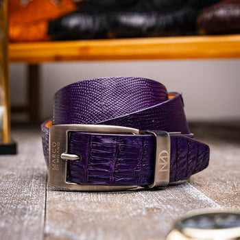 Marco Di Milano Giovanni Belt - Purple Leather Luxury Shoe