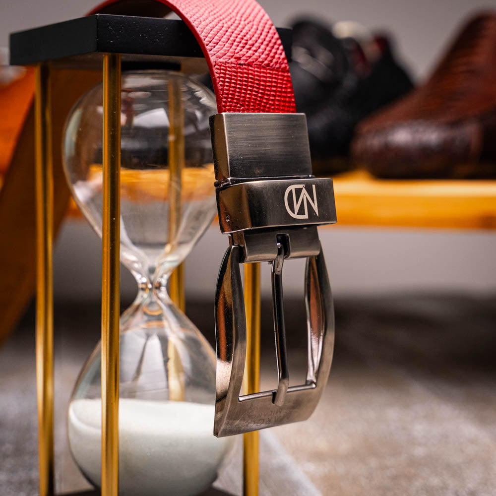 Marco Di Milano Giovanni Belt Red Leather Shoe