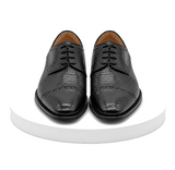 Men’s Giovanni Genuine Teju Lizard Lace-Up Dress Shoes – Black