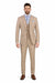 Glen Plaid Suit - Men's 3 Piece Slim Fit Suit - Beige Suit-  SV2W6