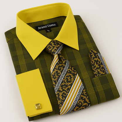 Black Gold Colorful Men'S Dress Shirt - Image 4