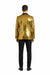 Men's One Button  Gold Sequin Blazer - Sequin Tuxedo - Dinner Jacket