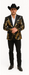 Gold Shiny Black Peak Lapels paisley look Fashion Tuxedo sport coat jacket