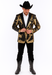Gold Shiny Black Peak Lapels paisley look Fashion Tuxedo sport coat jacket