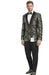 Mens Black Gold Paisley Tuxedo Suit – 2 Button Slim Fit Shawl Lapel Prom Wedding Dinner Jacket Set
