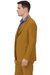 Modern Gold Men’s Suit – Peak Lapel, Double Breasted Vest, 2-Button Style