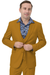 Modern Gold Men’s Suit – Peak Lapel, Double Breasted Vest, 2-Button Style
