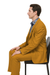Modern Gold Men’s Suit – Peak Lapel, Double Breasted Vest, 2-Button Style