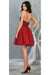 Quince Dama Dresses - Short Quinceanera Dresses in Color Burgundy