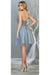 ```
Quince Dama Dresses - Short Quinceanera Dresses in Color Dusty Blue
```