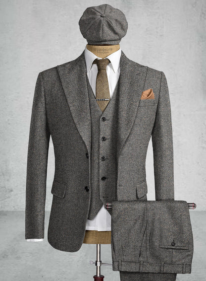Men's Black Full-length Sleeves Buttoned Closure Peaky Blinders Suit - Peaky Blinders Outfit + Overcoat + Hat (Peaky Blinder Custome) - Image 32
